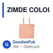 ZIMDE COLOUR Sac shopping en coton organique - Miniature 7