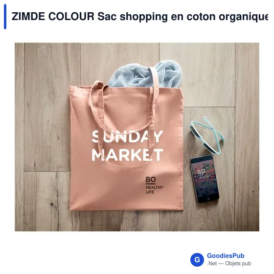 ZIMDE COLOUR Sac shopping en coton organique - Image 8