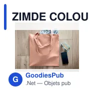 ZIMDE COLOUR Sac shopping en coton organique - Miniature 9