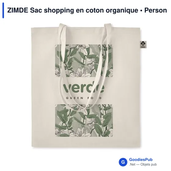 ZIMDE Sac shopping en coton organique - Image 3