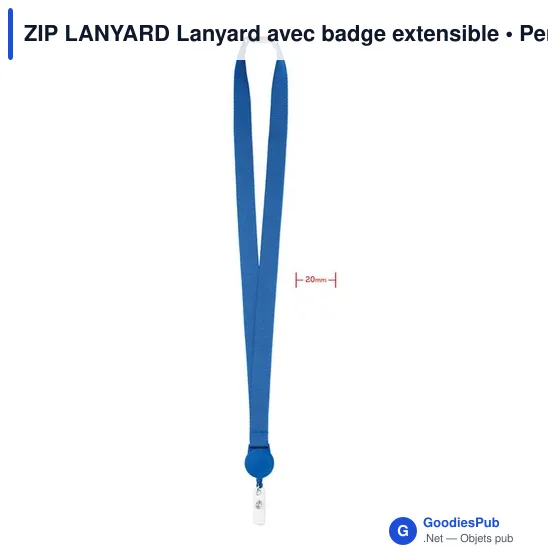 ZIP LANYARD Lanyard avec badge extensible - Image 1