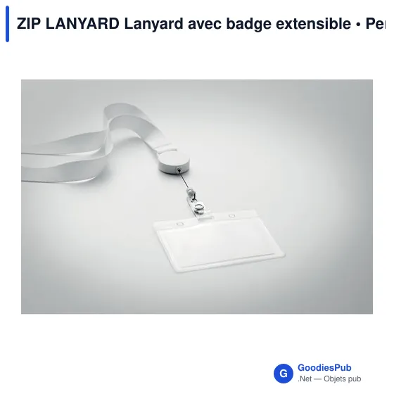ZIP LANYARD Lanyard avec badge extensible - Image 6
