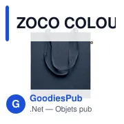 ZOCO COLOUR Sac shopping en coton recyclé - Miniature 1