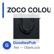ZOCO COLOUR Sac shopping en coton recyclé - Miniature 4