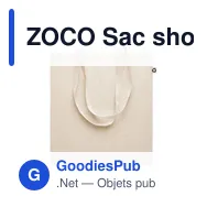 ZOCO Sac shopping en coton recyclé - Miniature 1