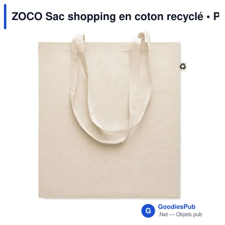 ZOCO Sac shopping en coton recyclé