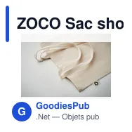 ZOCO Sac shopping en coton recyclé - Miniature 2