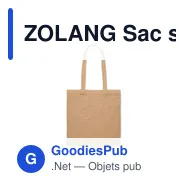 ZOLANG Sac shopping en jute - Miniature 2