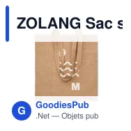 ZOLANG Sac shopping en jute - Miniature 3