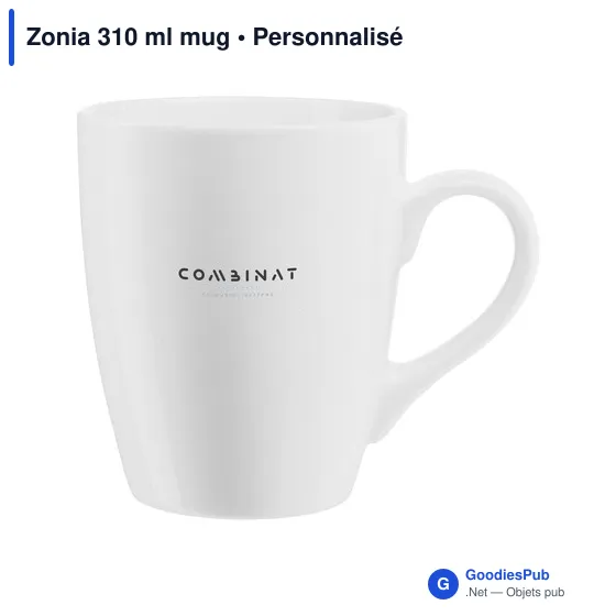 Mug en céramique personnalisable Zonia 310 ml avec logo - Image 3