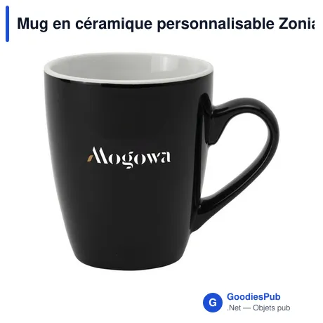 Mug en céramique personnalisable Zonia 310 ml avec logo