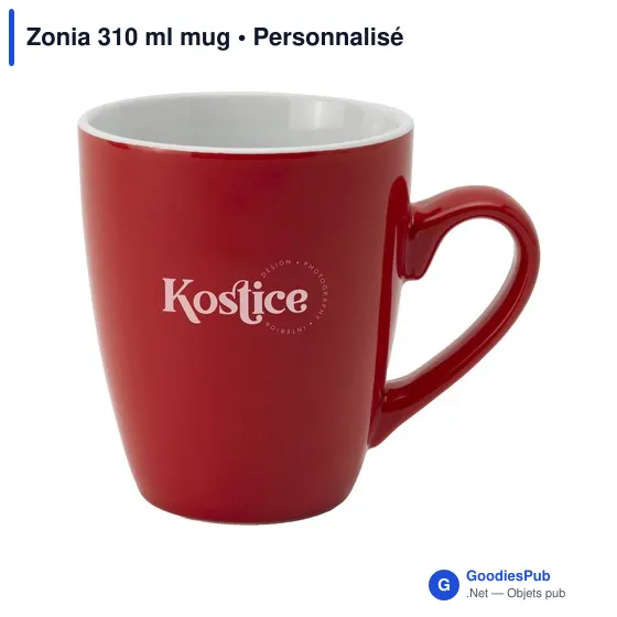 Mug en céramique personnalisable Zonia 310 ml avec logo - Image 12