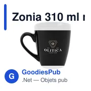 Mug en céramique personnalisable Zonia 310 ml avec logo - Miniature 5