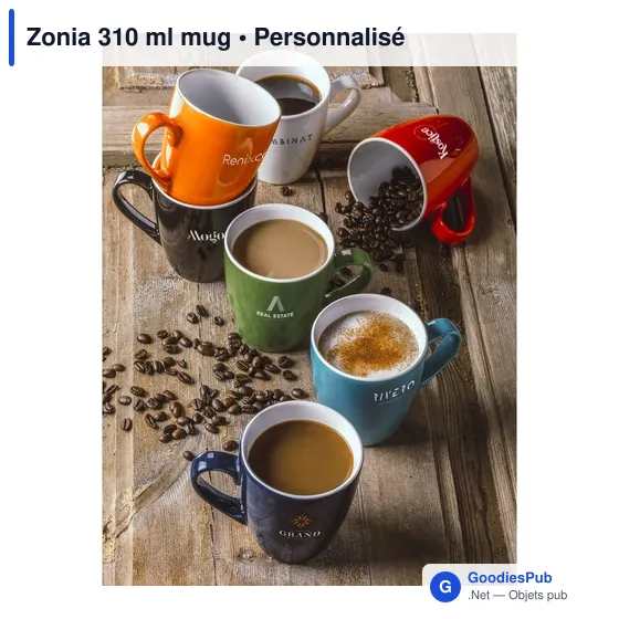 Mug en céramique personnalisable Zonia 310 ml avec logo - Image 9
