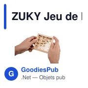 ZUKY Jeu de labyrinthe en pin - Miniature 1