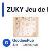 ZUKY Jeu de labyrinthe en pin - Miniature 2