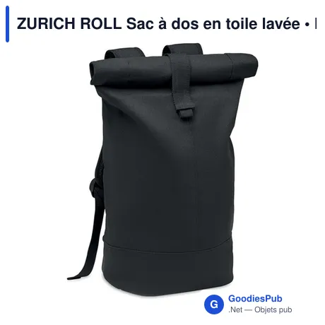 ZURICH ROLL Sac à dos en toile lavée