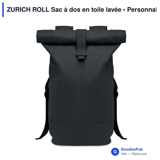 ZURICH ROLL Sac à dos en toile lavée - Image 3