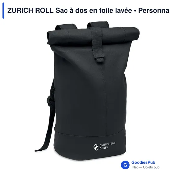 ZURICH ROLL Sac à dos en toile lavée - Image 4