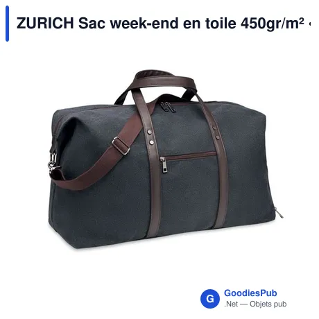 ZURICH Sac week-end en toile 450gr/m²