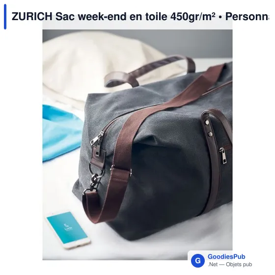 ZURICH Sac week-end en toile 450gr/m² - Image 5