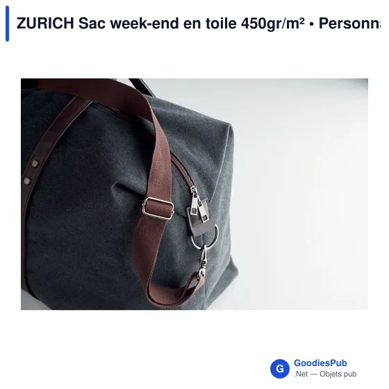 ZURICH Sac week-end en toile 450gr/m² - Image 6